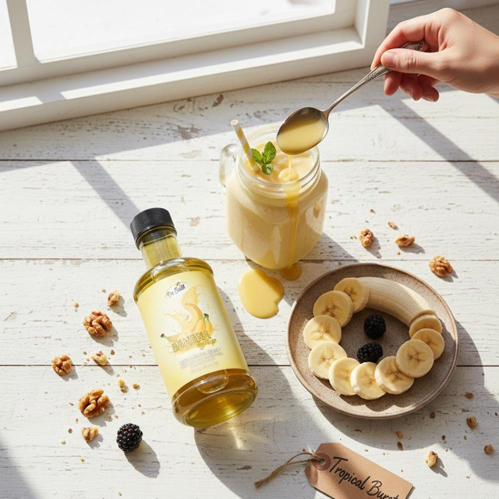 Dr. Gusto Muz Kokteyl Şurubu 300 cc - Yoğun Muz Aromalı İçecek, Kahve ve Tatlı Şurubu