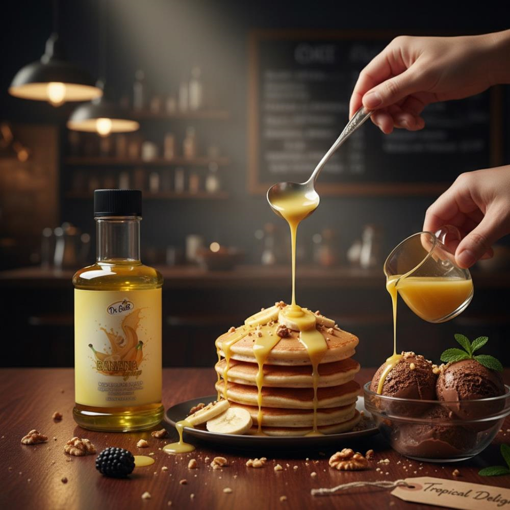 Dr. Gusto Muz Kokteyl Şurubu 300 cc - Yoğun Muz Aromalı İçecek, Kahve ve Tatlı Şurubu