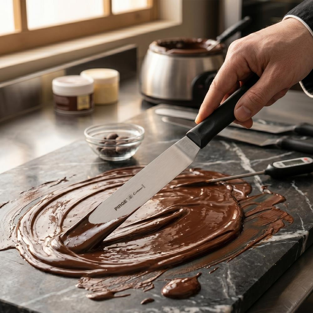 Pasta Paleti 20 CM Yuvarlak Uçlu – Profesyonel Krema Sürme Spatulası
