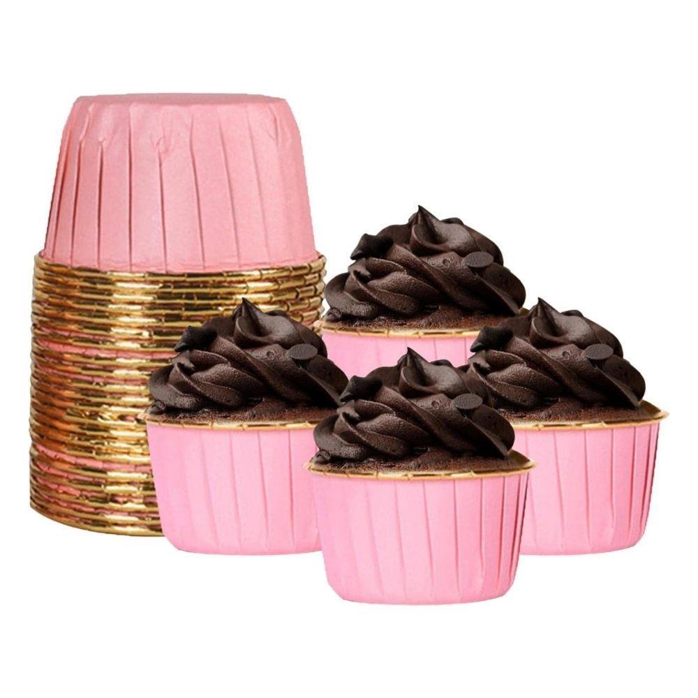 Efe Pastacılık Pembe Gold Parlak Metalize 25li Muffin Cupcake Kek Kapsülü
