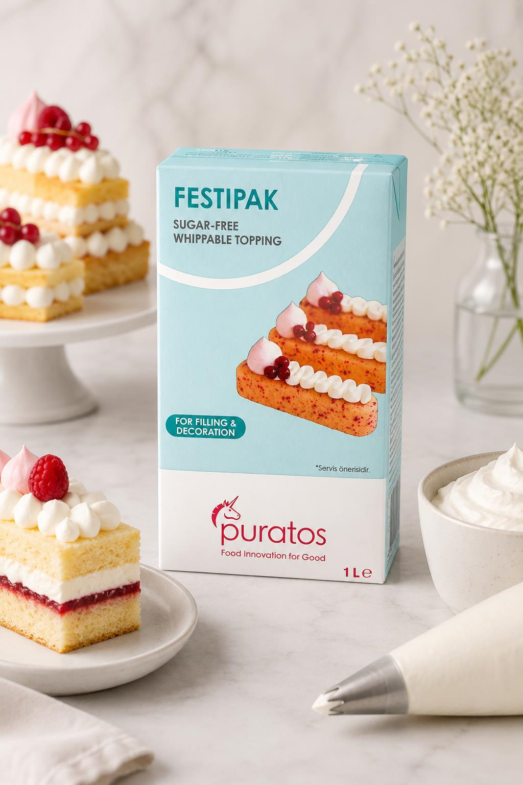 Puratos Festipak Sıvı Şanti – 12 Adet