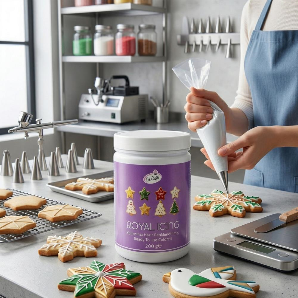 Royal Icing Mor 200 GR – Hazır Kurabiye ve Pasta Süsleme Kreması