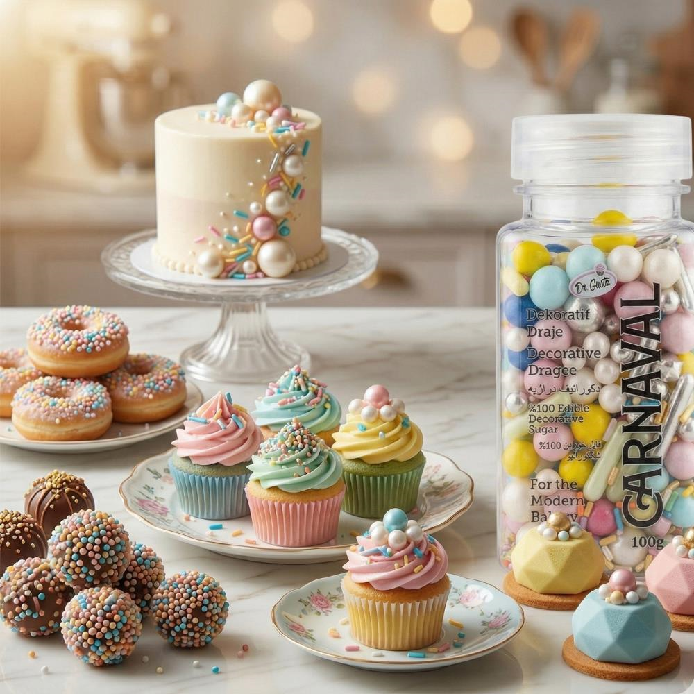 Sarı & Gümüş Karışık Süsleme Şekeri 100 GR N:10 – Pasta ve Tatlı Dekor Şekeri