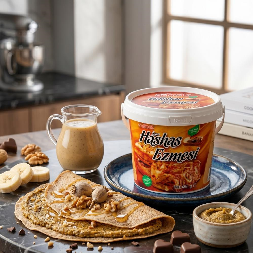 Gelincik Sarı Haşhaş Ezmesi 450 gr - Geleneksel Yoğun Aromalı Kahvaltılık Ezme