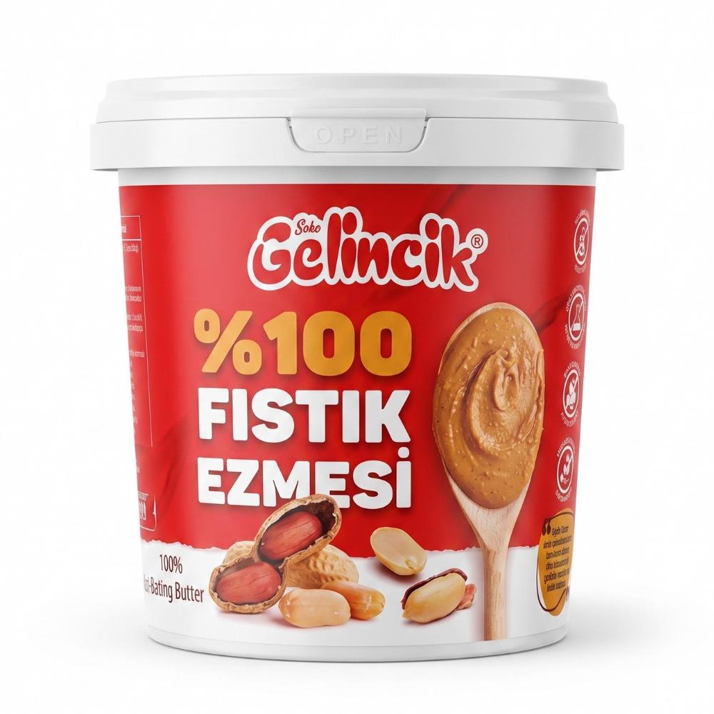 Gelincik Şekersiz %100 Saf Doğal Fıstık Ezmesi 1 kg - Katkısız Taze Çekim Glutensiz Yer Fıstığı Ezmesi