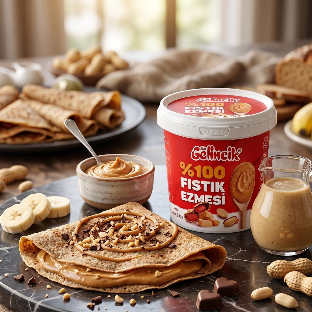 Gelincik Şekersiz %100 Saf Doğal Fıstık Ezmesi 1 kg - Katkısız Taze Çekim Glutensiz Yer Fıstığı Ezmesi