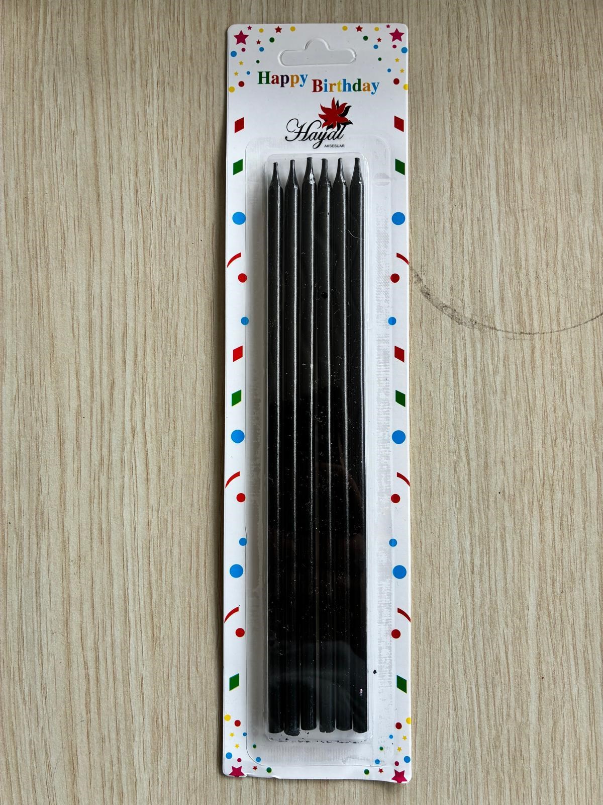 Siyah Uzun Pasta Mumu 20 Cm