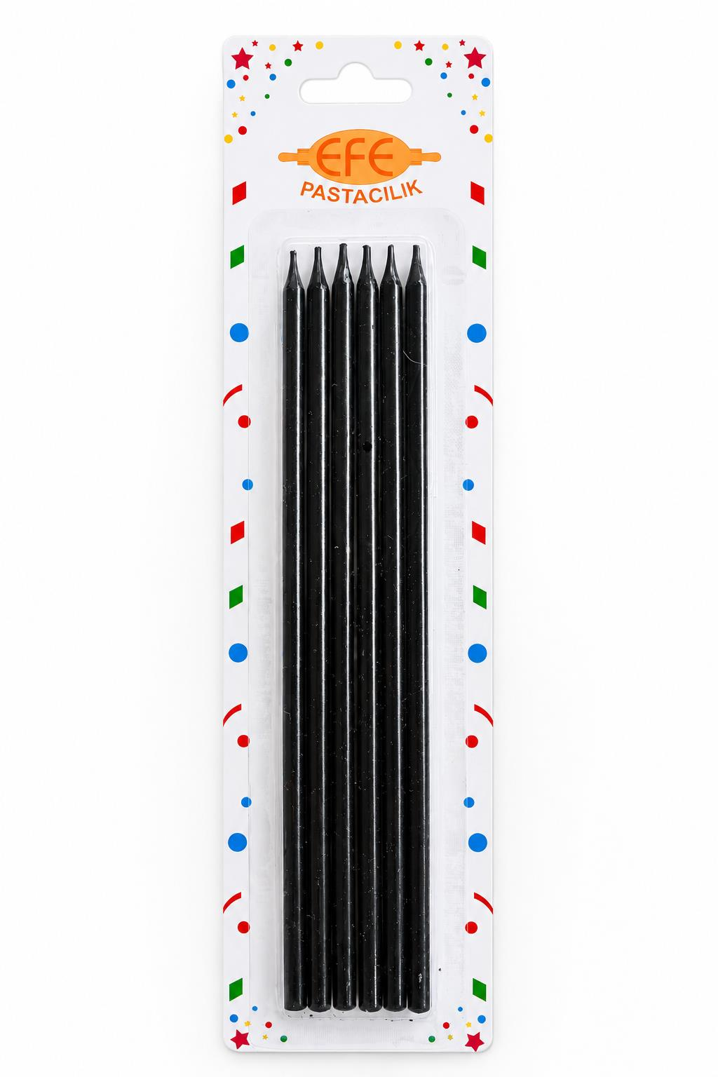 Siyah Uzun Pasta Mumu 20 Cm