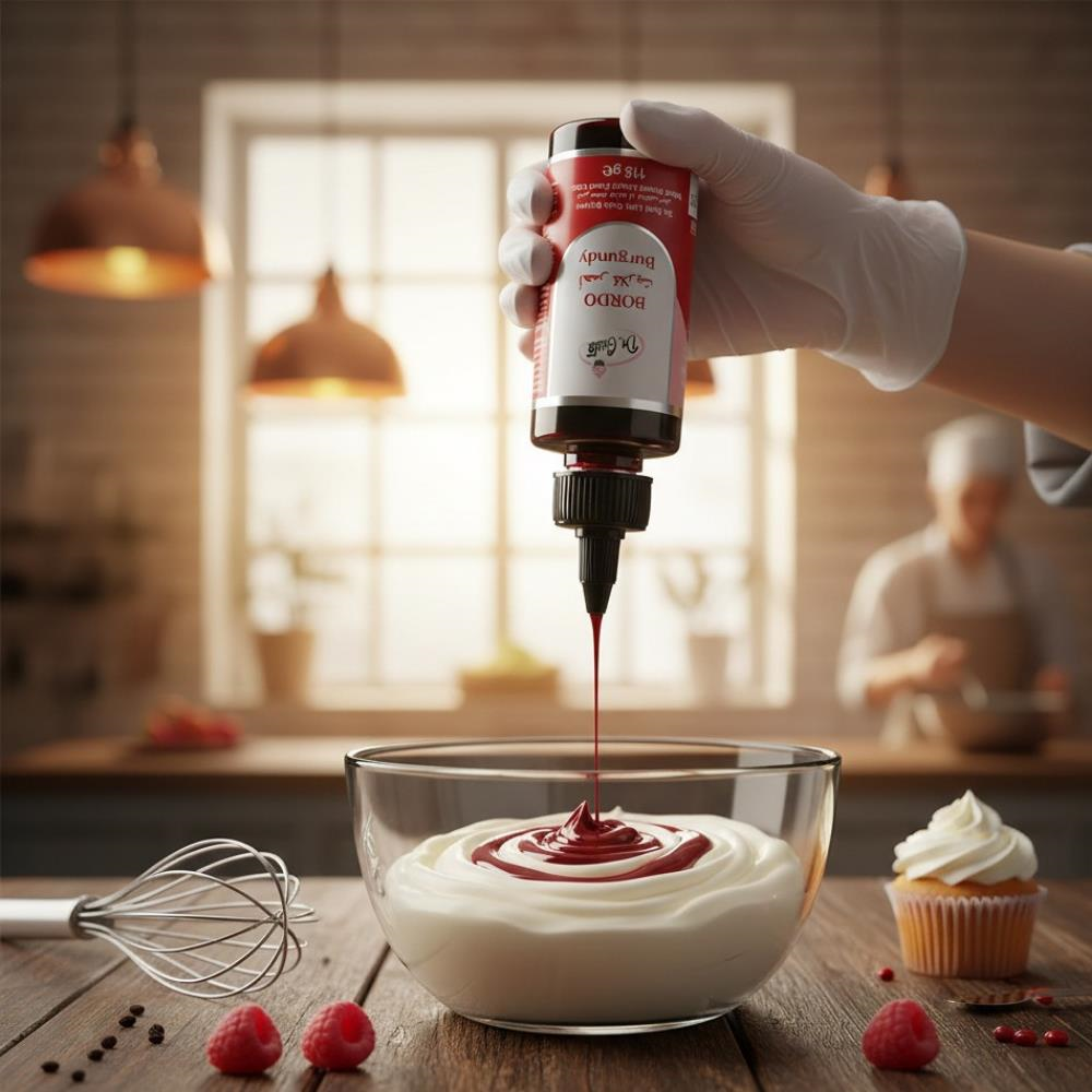 Su Bazlı Likit Gıda Boyası Bordo 115 Gr – Şeker Hamuru, Krema ve Pasta Dekorasyonu İçin