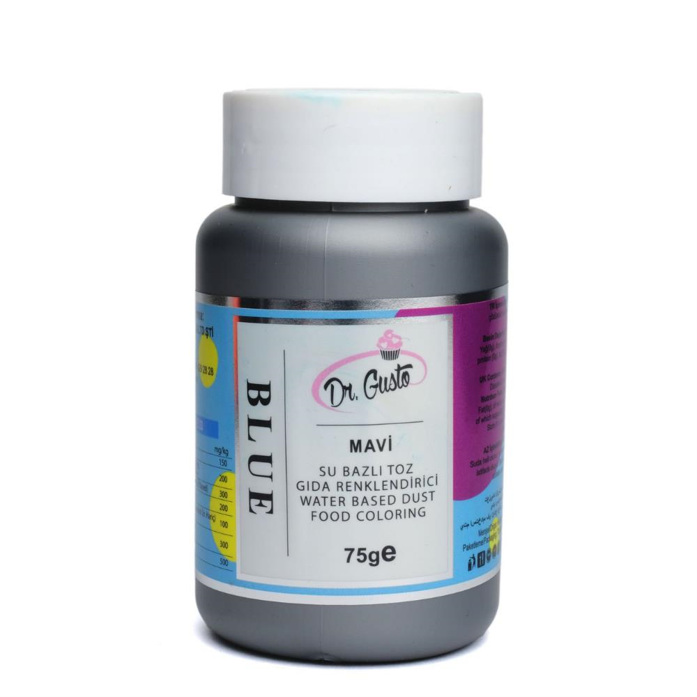 Su Bazlı Toz Gıda Boyası Mavi 75 GR – Profesyonel Yoğun Pigment Pastacılık Boyası