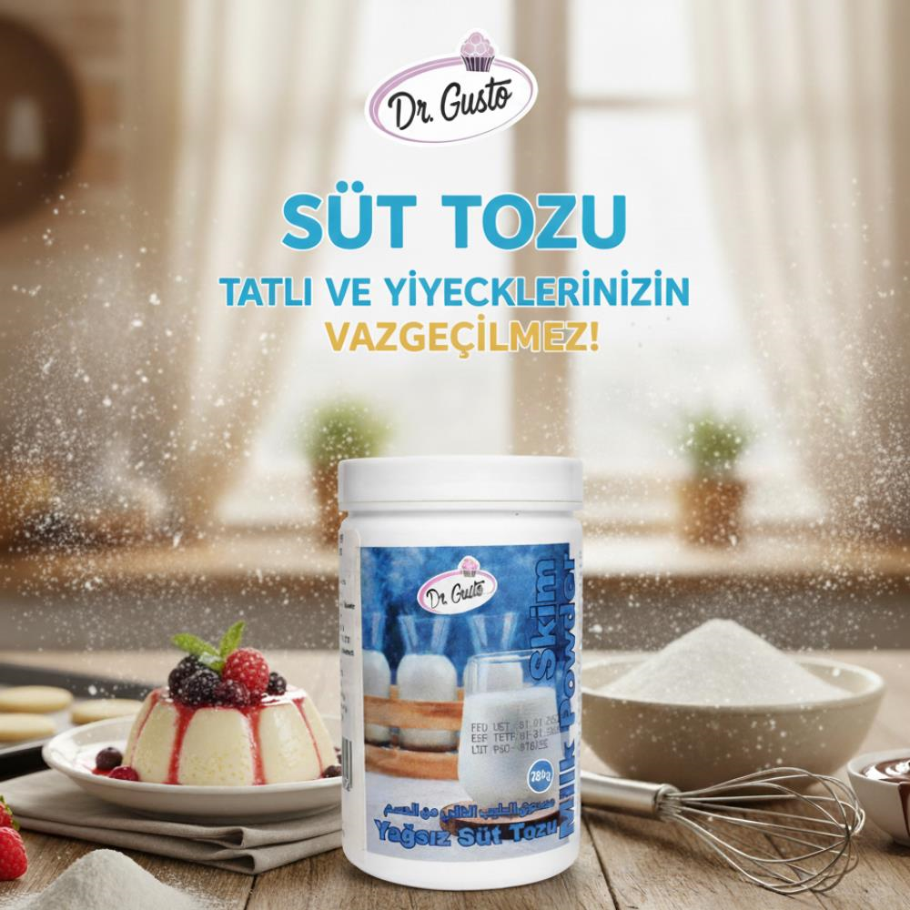 Dr. Gusto Süt Tozu 200 gr - Yoğun Aroma ve Doğal Lezzet ile Her Tarifte Mükemmel Sonuç
