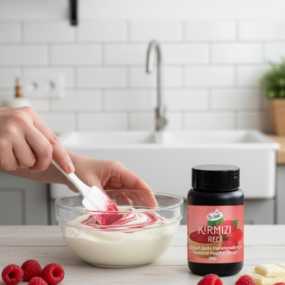Dr. Gusto Toz Kırmızı Doğal Gıda Boyası 25 gr - Bitkisel Kaynaklı, Pasta ve Tatlılar için Katkısız Renk Boyası