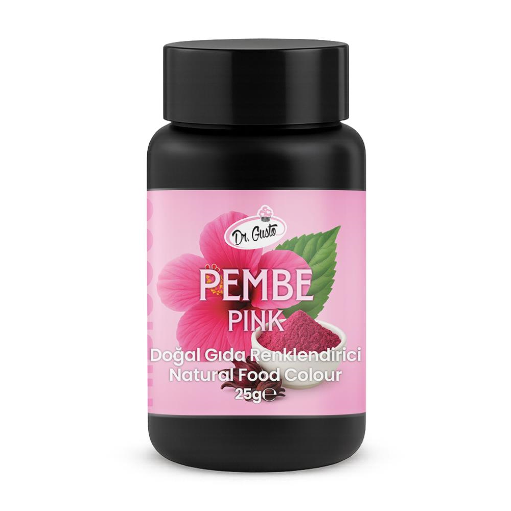 Toz Pembe Doğal Gıda Boyası 25 g – Bitkisel Kaynaklı, Pasta ve Tatlılar İçin Katkısız Renk Boyası