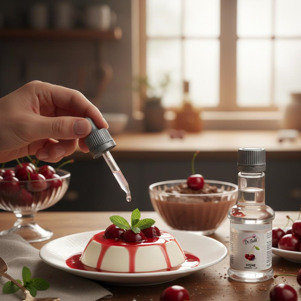Dr. Gusto Vişne Aroması 40 gr - Pasta, Kek, Kurabiye ve Tatlılar için Yoğun Vişne Esansı