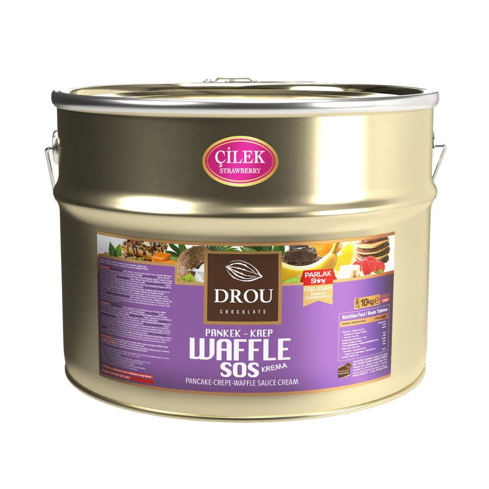 Waffle & Krep Sosu Çilekli 10 KG – Profesyonel Kullanım İçin Yoğun Kıvamlı Çilek Sos