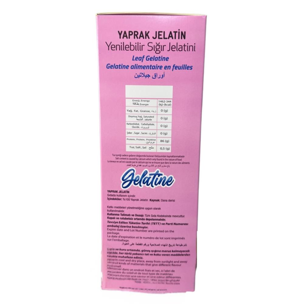 Dr. Gusto Yaprak Jelatin 1 kg - Sığır Jelatini %100 Helal Yerli Üretim