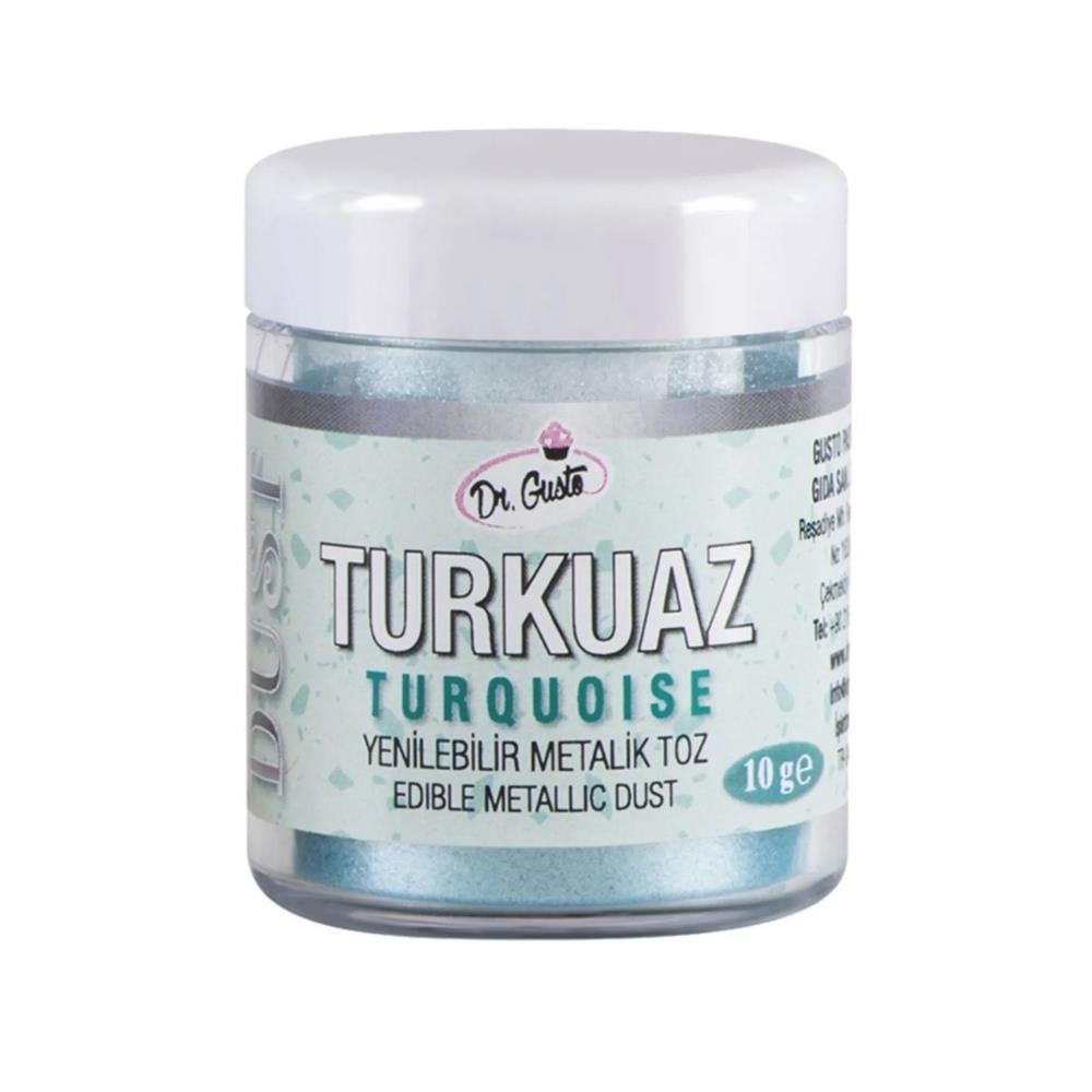 Yenilebilir Metalik Toz Turkuaz 10 gr – Pasta, Kurabiye ve Tatlı Süslemeleri İçin Gıda Boyası