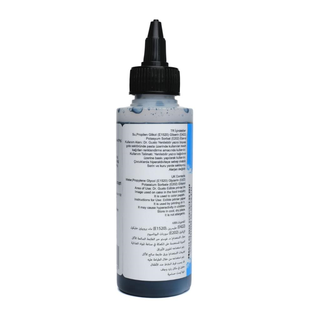 Dr. Gusto Yenilebilir Yazıcı Mürekkebi Siyah 115 ml - Pasta Baskı ve Gıda Yazıcı Mürekkebi