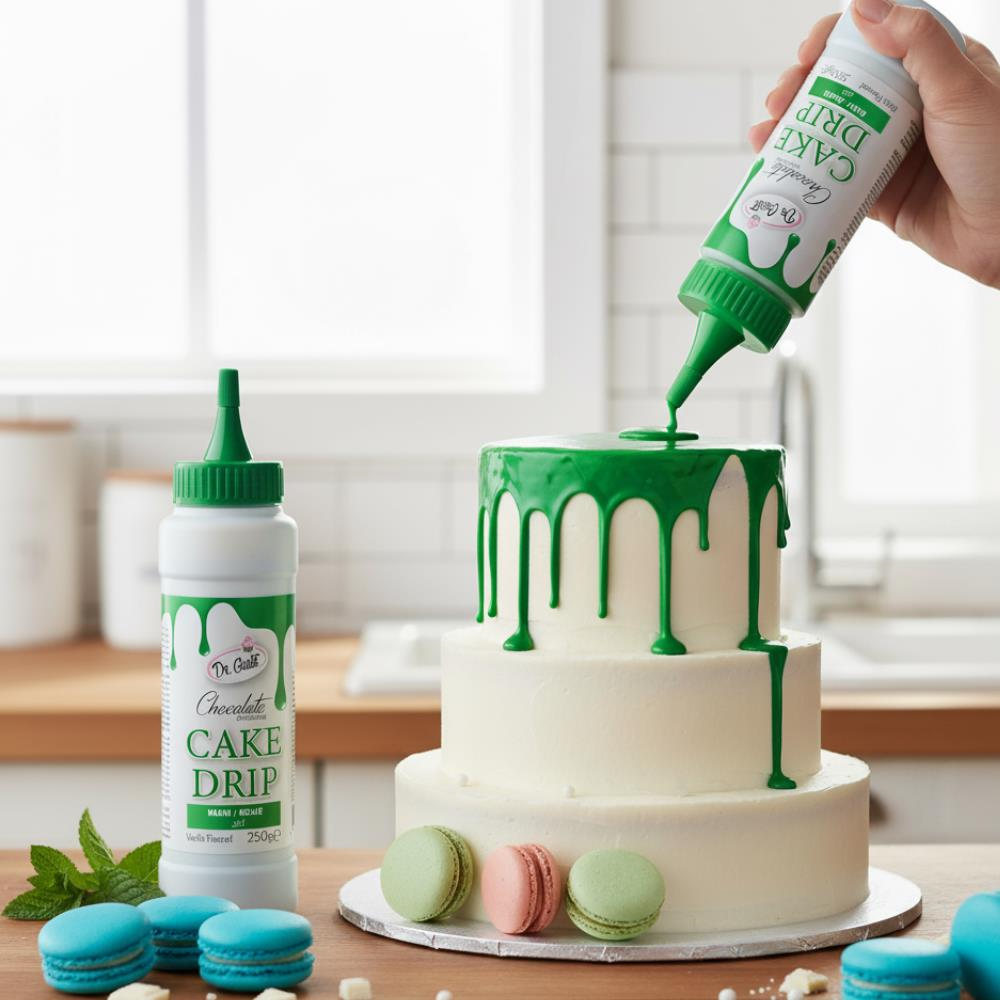 Dr. Gusto Yeşil Cake Drip 250 gr - Pasta, Kek ve Tatlı Üzeri Kaplama Sosu