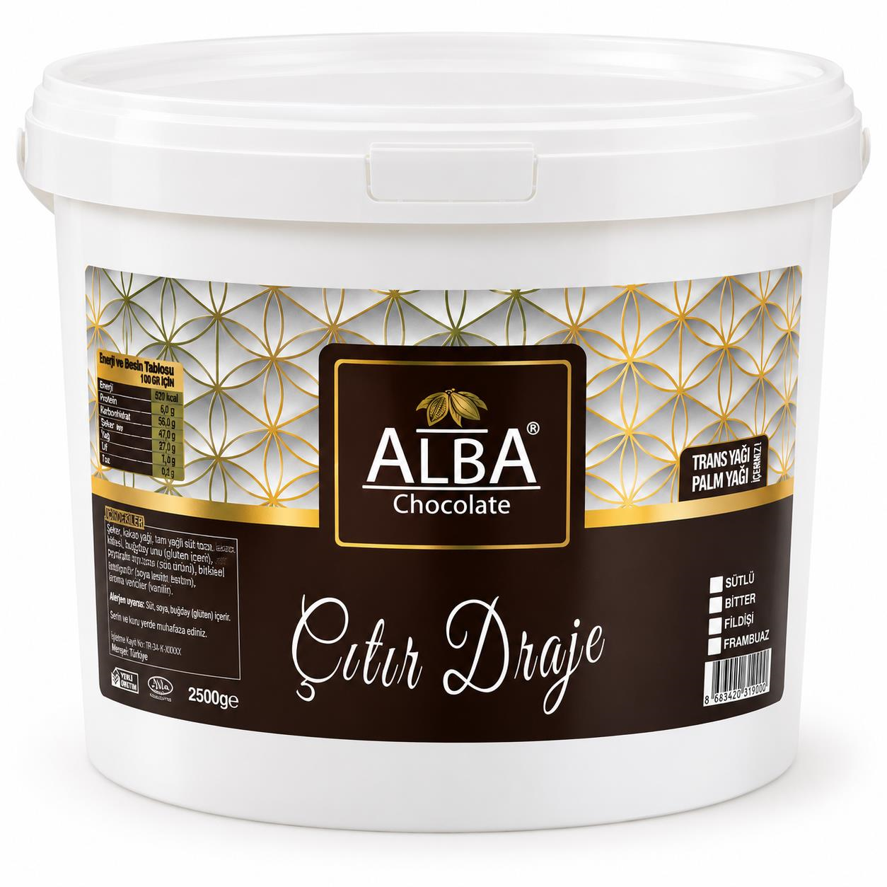 AlbaAlba Altın Çıtır Draje 2,5 Kg – Pasta ve Tatlı Süsleme Drajesi