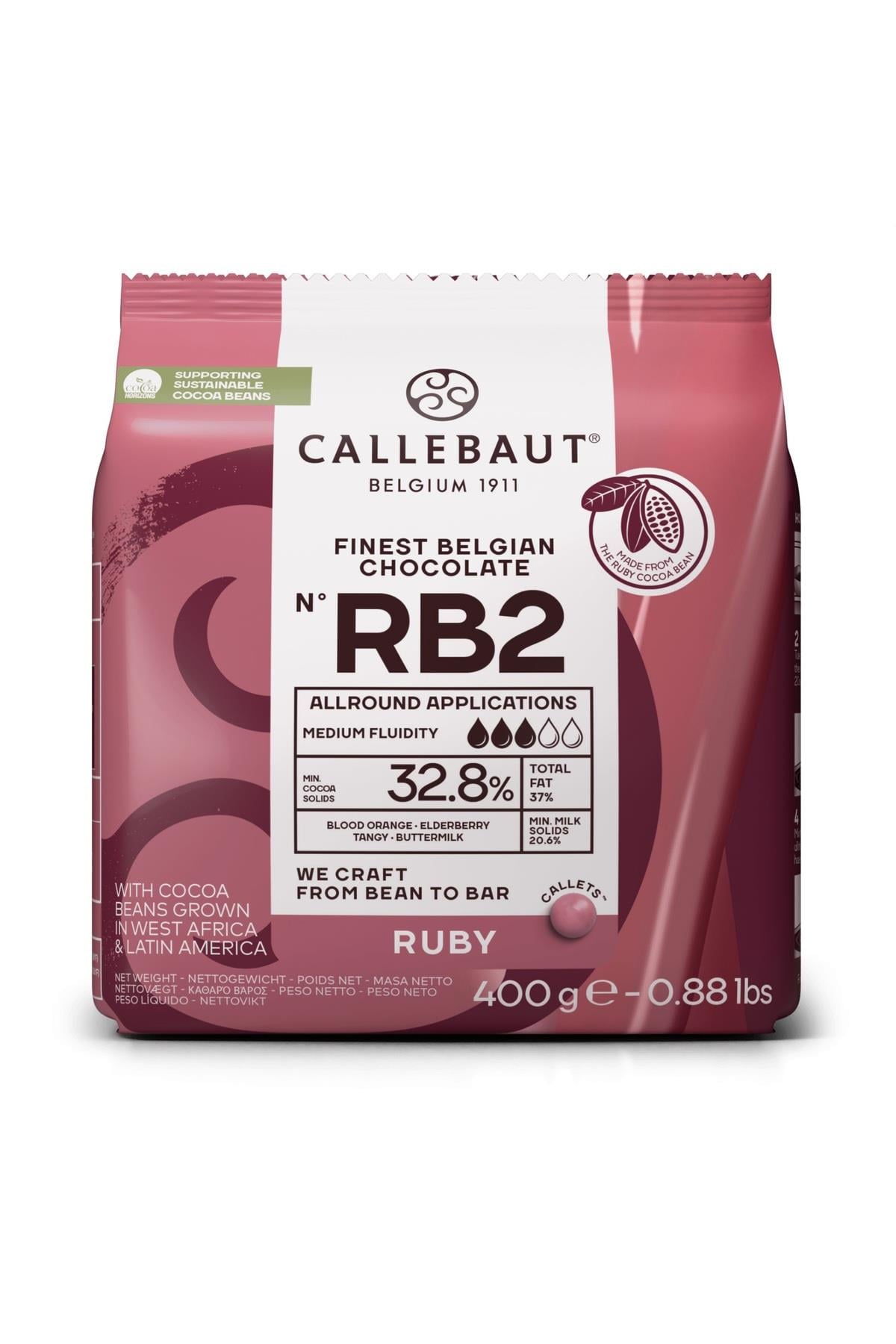 Callebaut Ruby Drop Çikolata 400 Gr