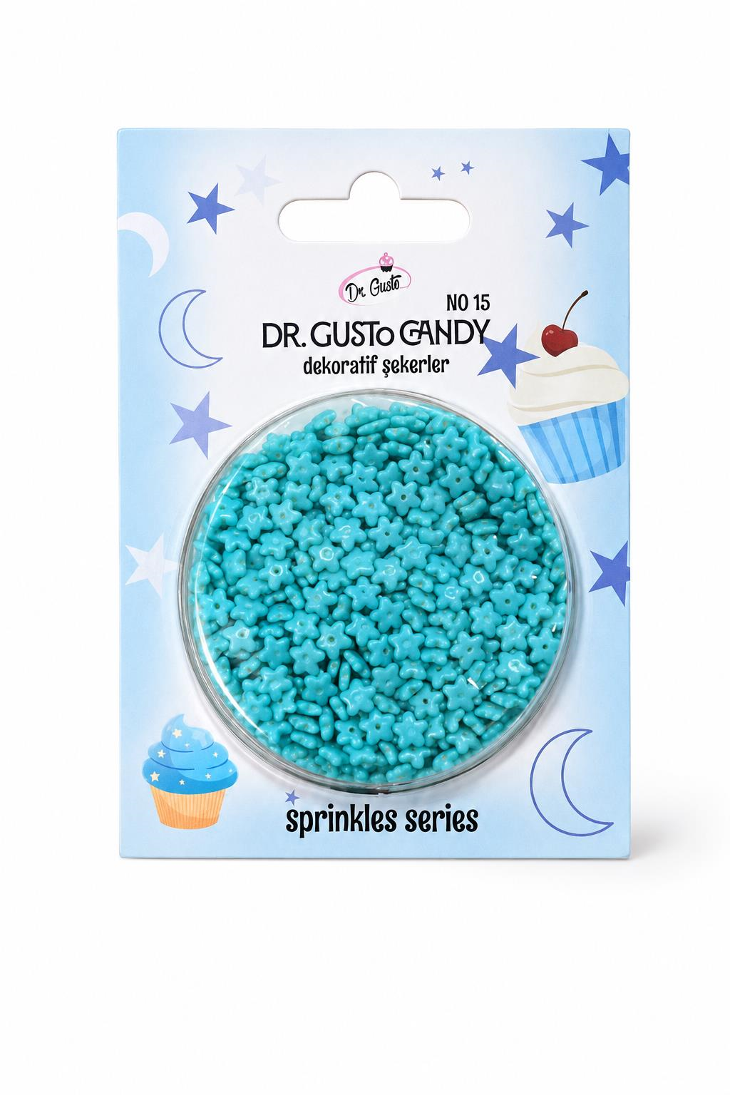 Dr. GustoDr. Gusto Mavi Star Yıldız Pasta Süsleme Şekeri