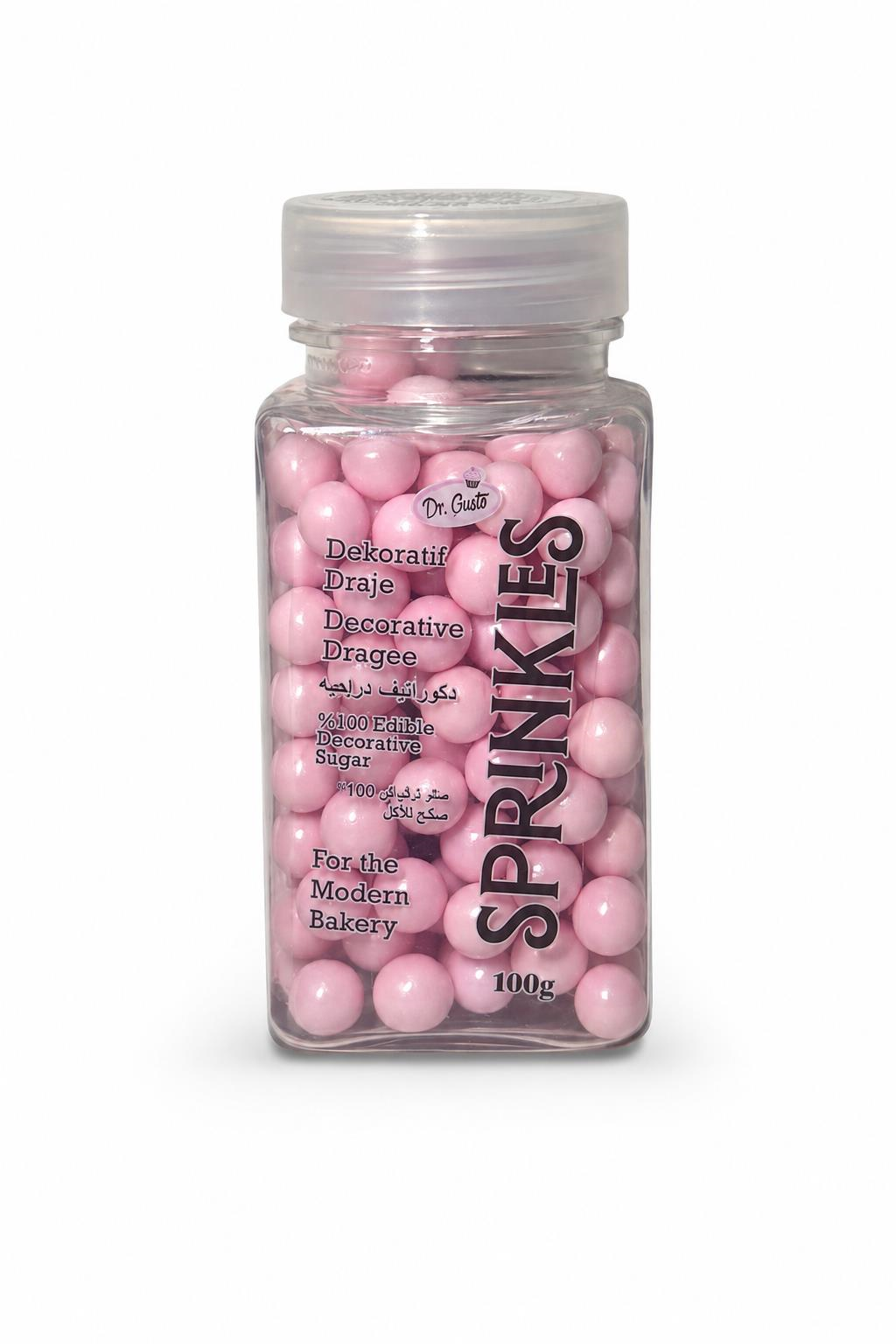 Dr. GustoDr. Gusto 8 mm Bebe Pembe 100 Gr Boncuk Pasta Süsleme Şekeri