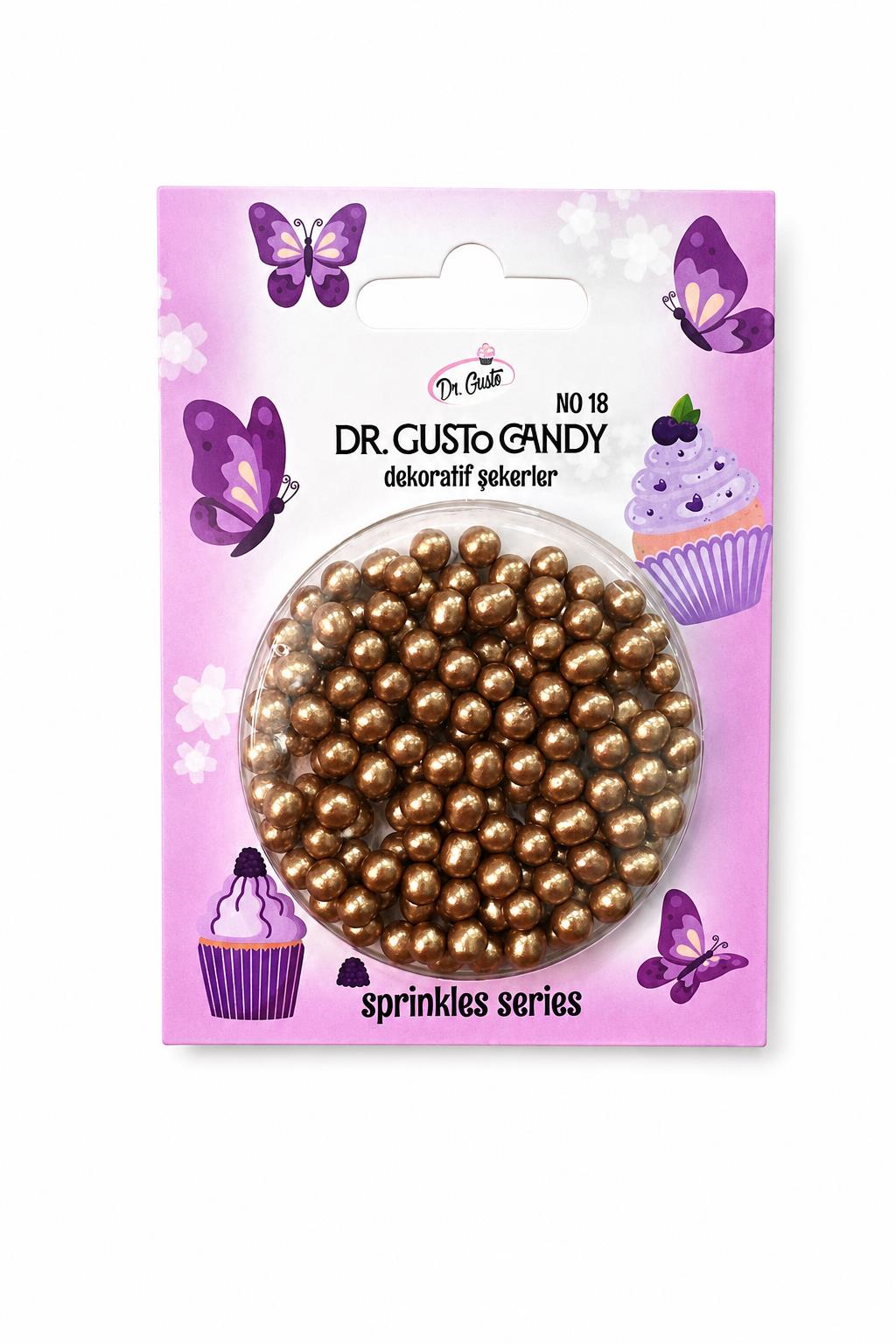 Dr. GustoDr. Gusto 4 mm Candy Bakır Boncuk Pasta Süsleme Şekeri