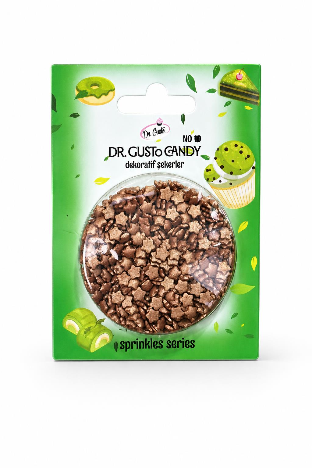 Dr. GustoDr. Gusto Bakır Konfeti Yıldız Pasta Süsleme Şekeri