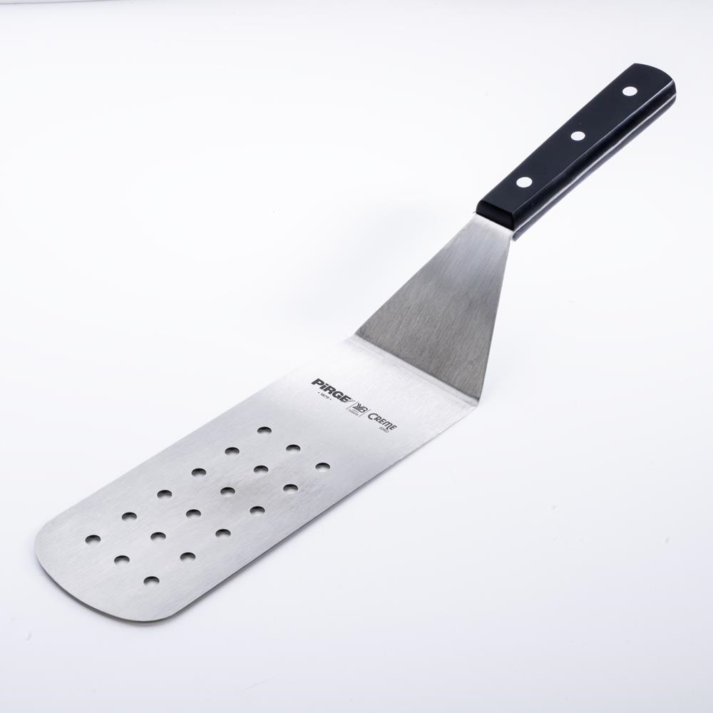 Geniş Kürek Delikli 26 CM Siyah – Servis ve Kızartma Süzgeç Spatulası