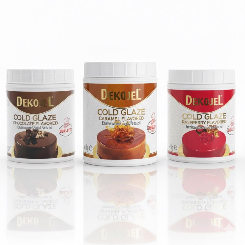 Ovalette Jöle 3’lü Set 1 Kg – Frambuazlı, Çikolatalı ve Karamelli Kaplama Jölesi