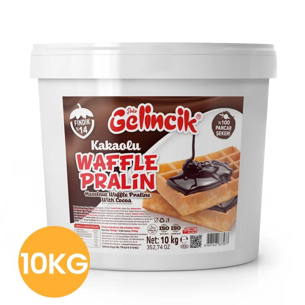Pralin Waffle Sosu 10 Kg – Waffle, Krep ve Tatlılar İçin Profesyonel Sos