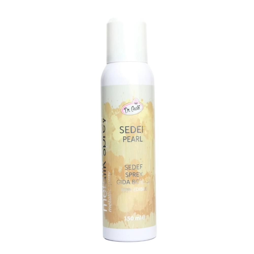 Sedef Metalik Sprey Gıda Boyası 150 ml – Pasta, Tatlı ve Çikolatalar İçin Parlak Sedef Efektli Renk