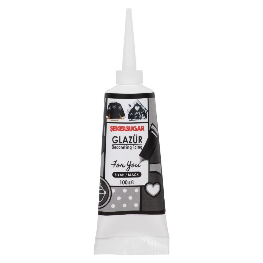 Siyah Glazür 100 Gr – Pasta ve Kurabiye Dekor Glaze Kaplama