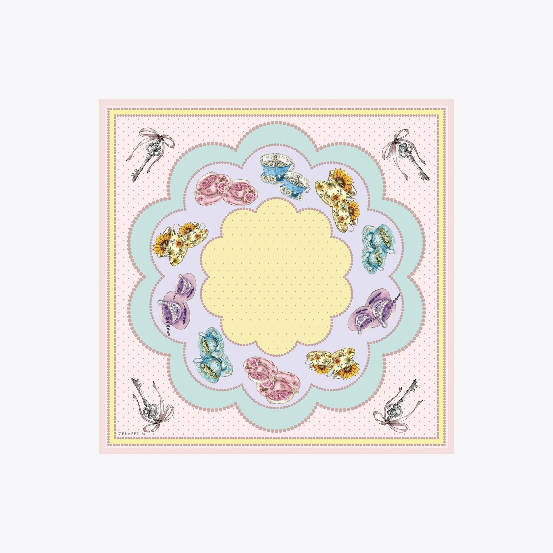 Candy Desen Twill İpek Eşarp