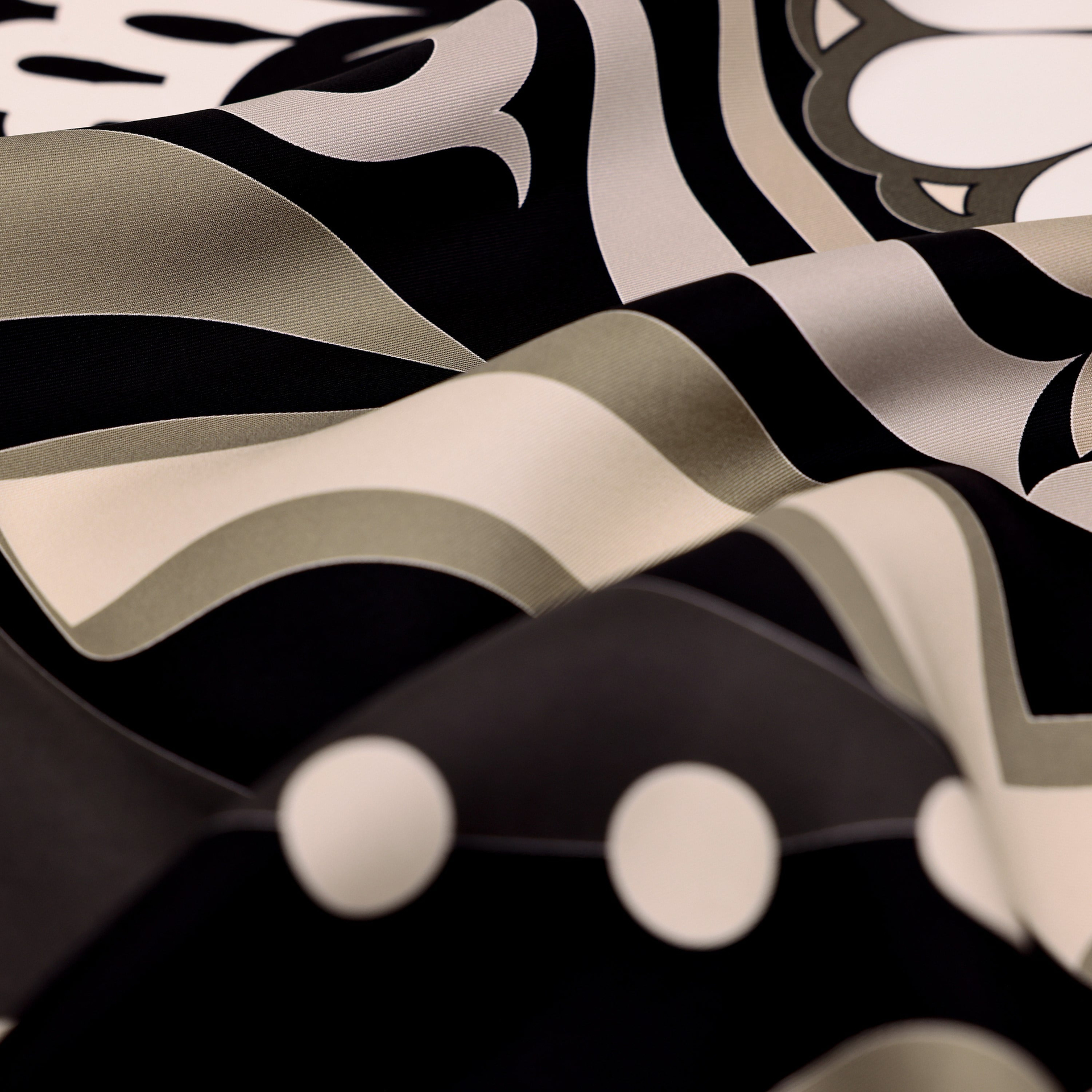 Damask Desen İpek Twill Eşarp