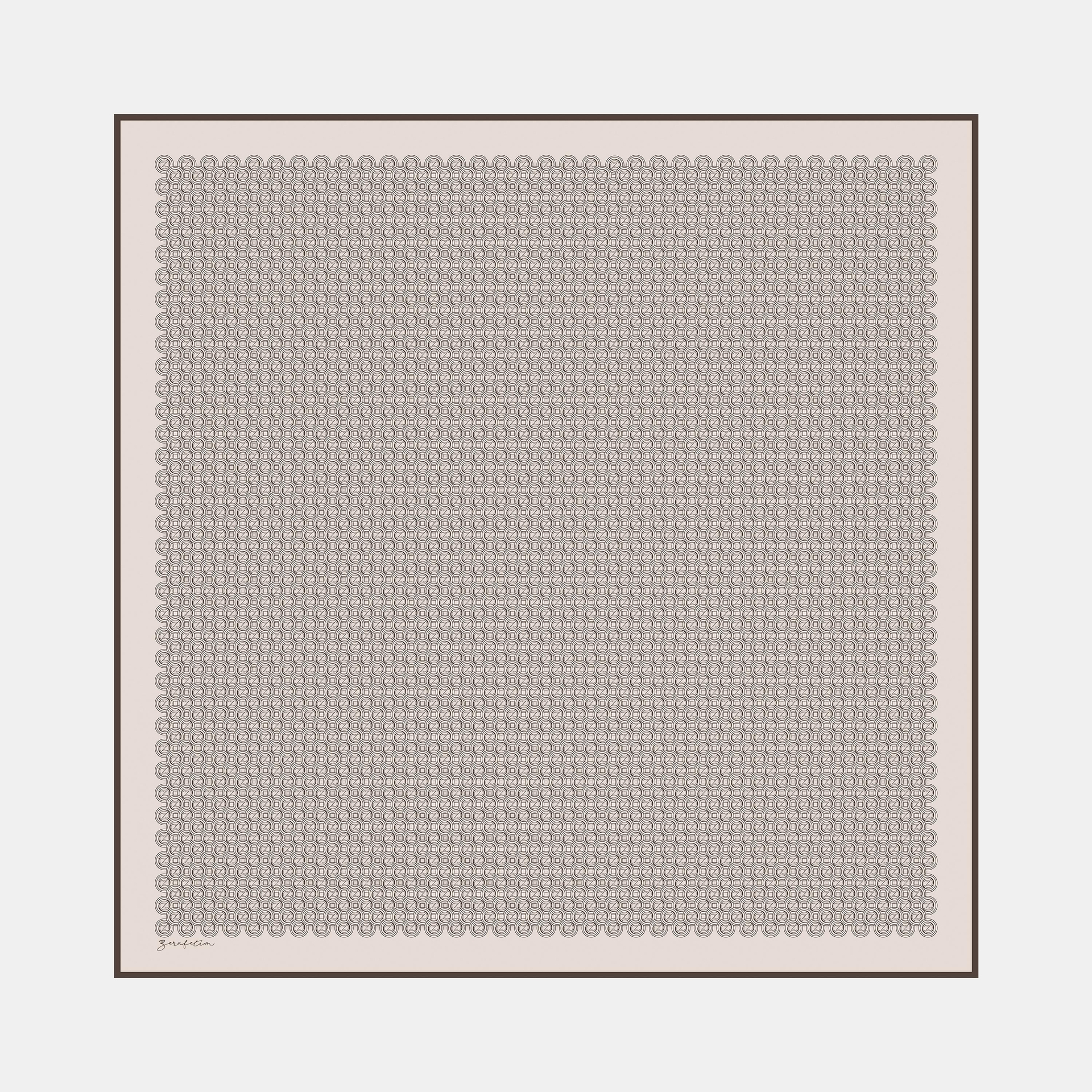 Flama Z Desen İpek Twill Eşarp