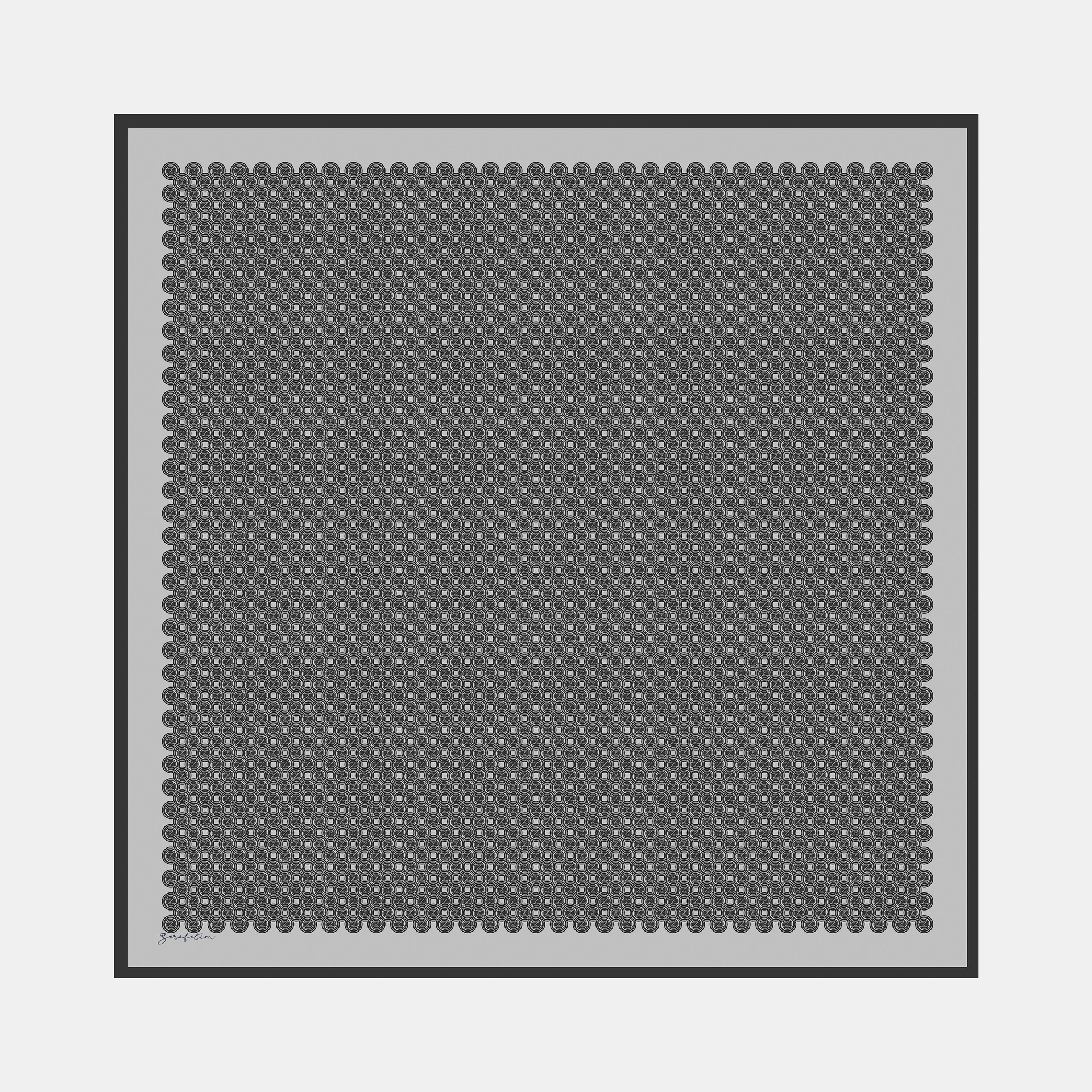 Flama Z Desen İpek Twill Eşarp
