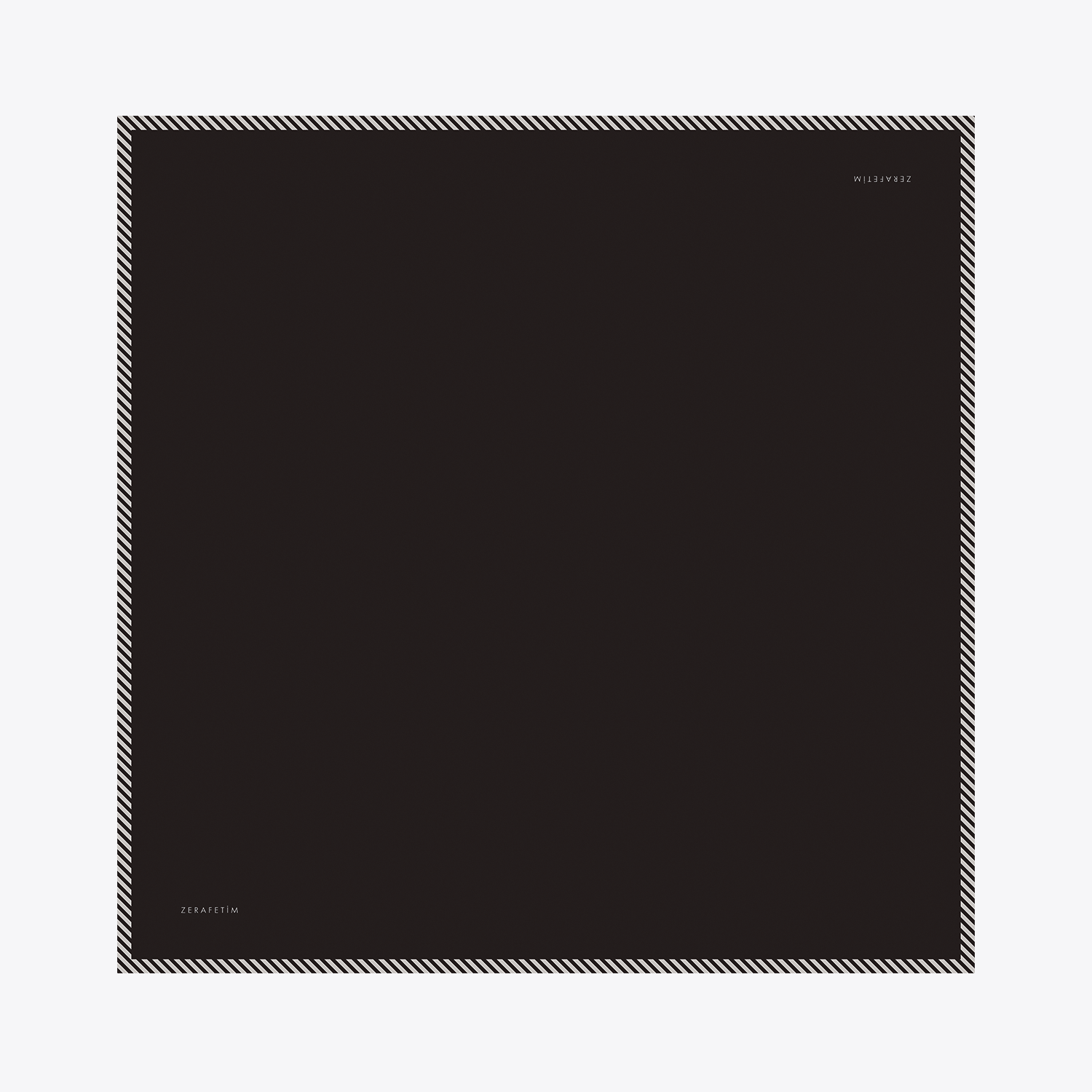 Plain Line Desen İpek Twill Eşarp