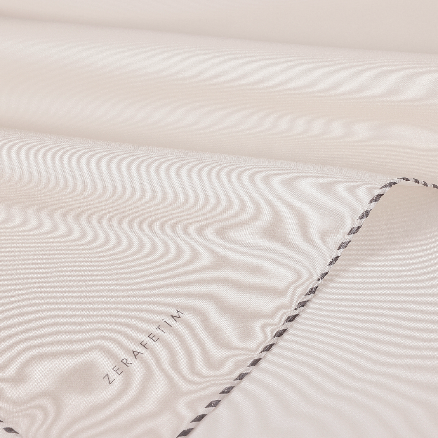 Plain Line Desen İpek Twill Eşarp