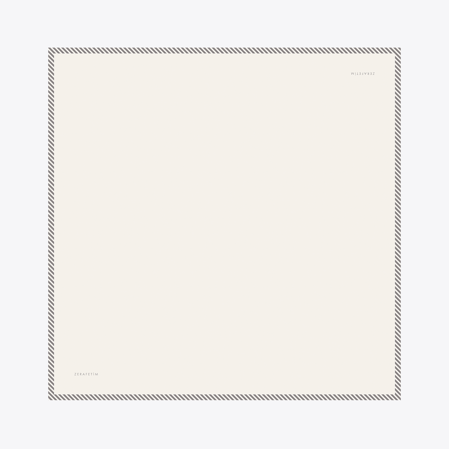 Plain Line Desen İpek Twill Eşarp