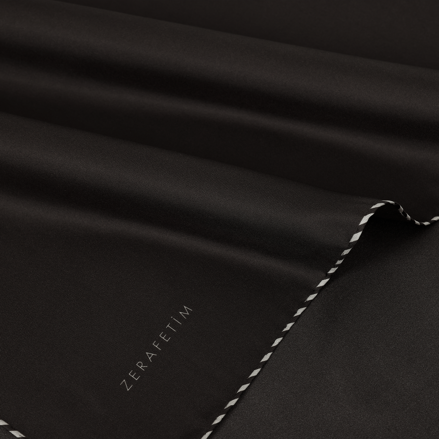 Plain Line Desen İpek Twill Eşarp