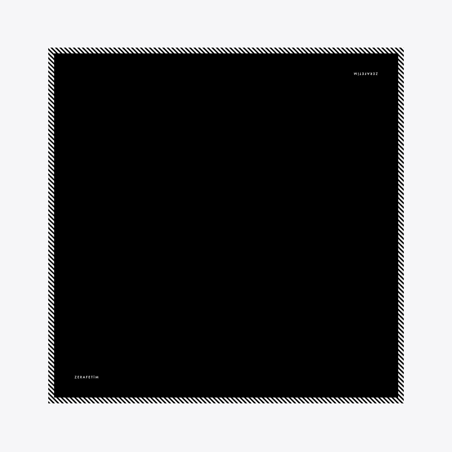 Plain Line Desen İpek Twill Eşarp