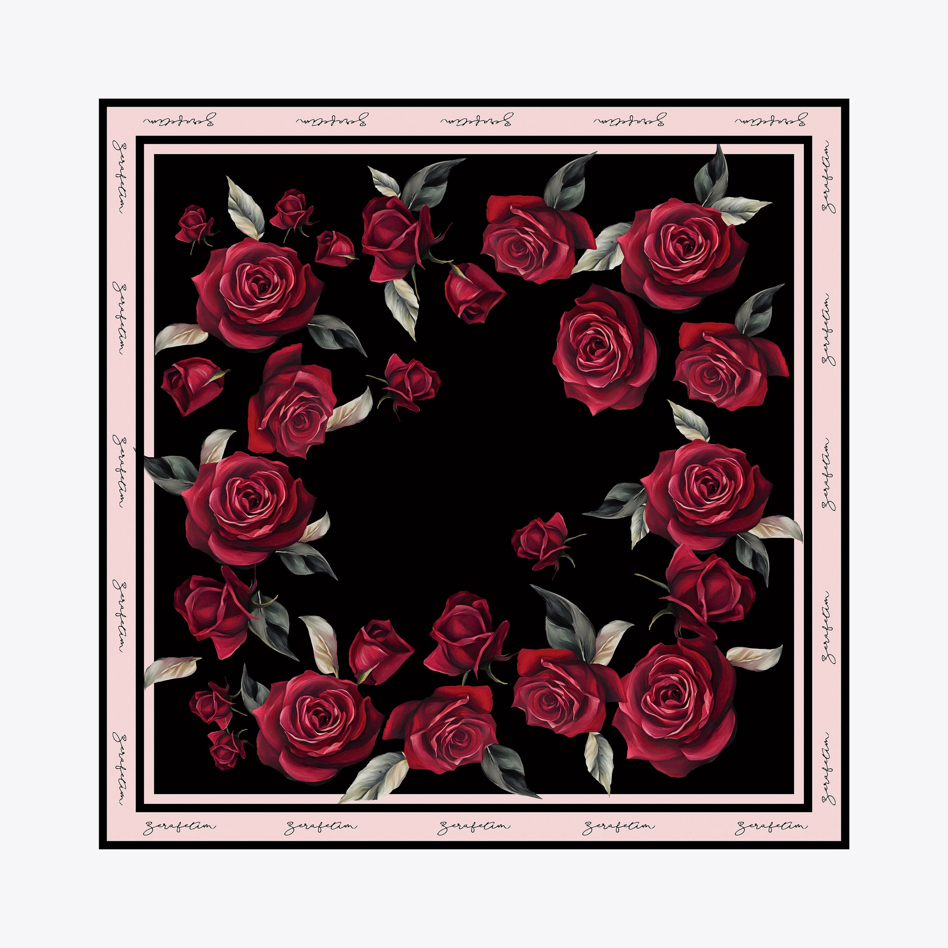 Rosalia Desen İpek Twill Eşarp
