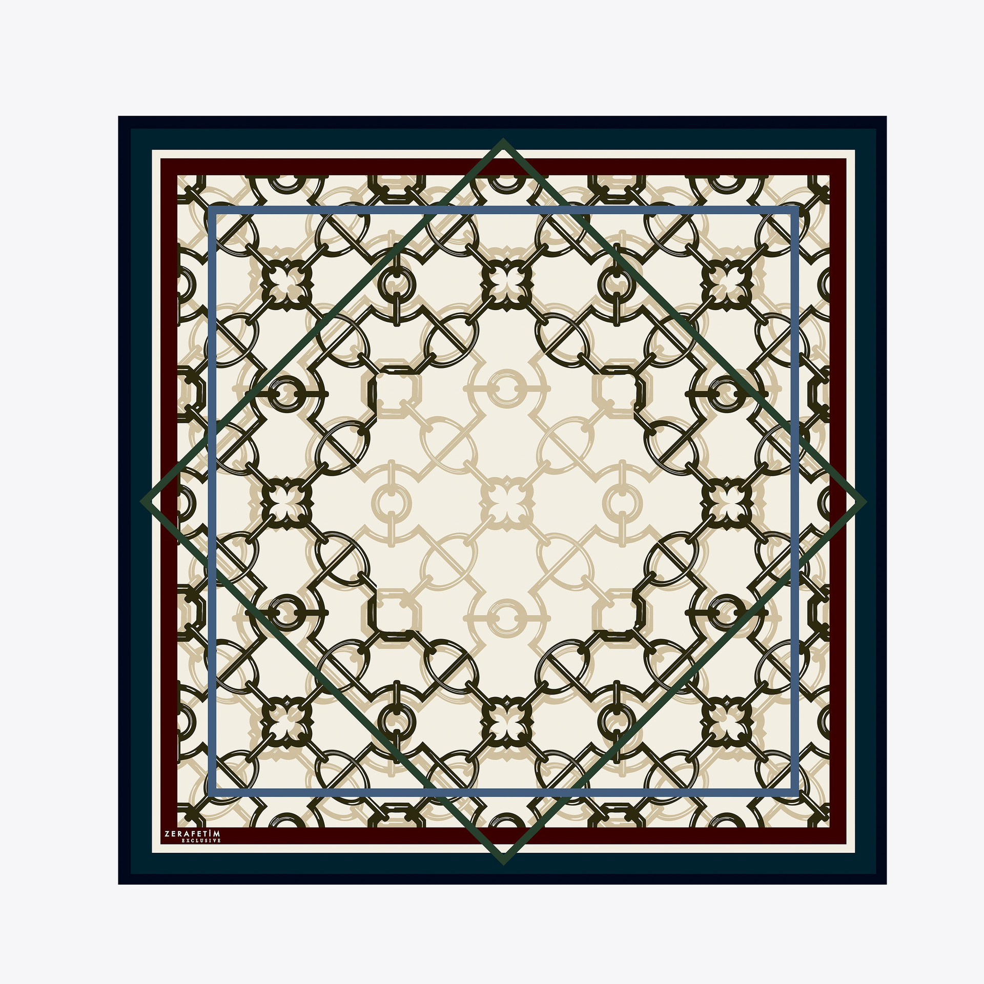 Selçuklu Desen Exclusive İpek Twill Eşarp
