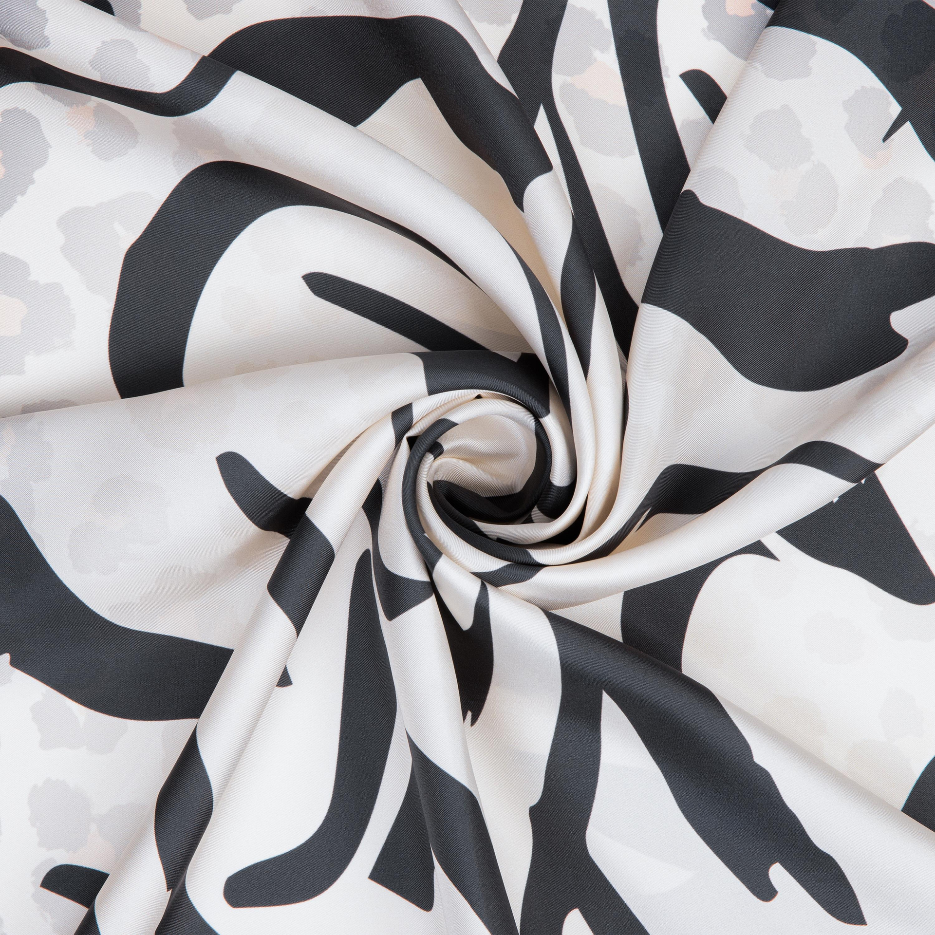 Zebra Desen İpek Twill Eşarp