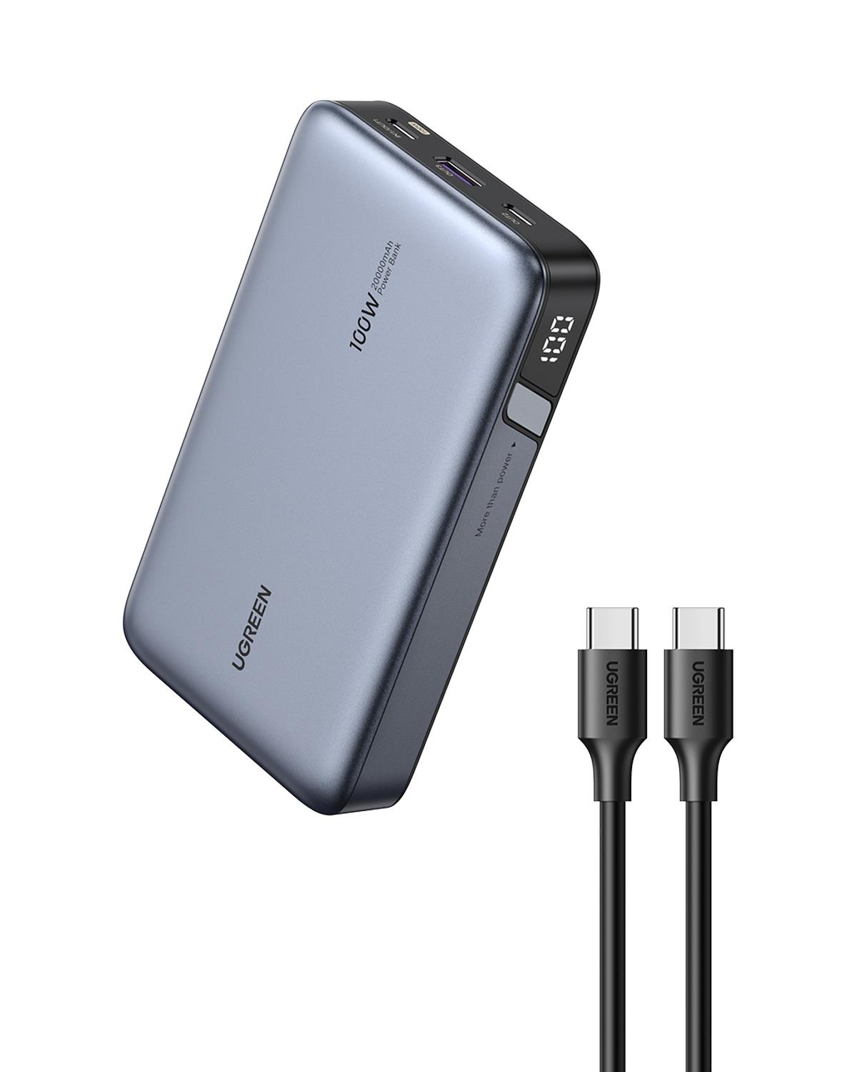 UGREEN 20.000 mAh 100W PD Hızlı Şarj Powerbank 2xUSB-C, 1xUSB-A, 25188