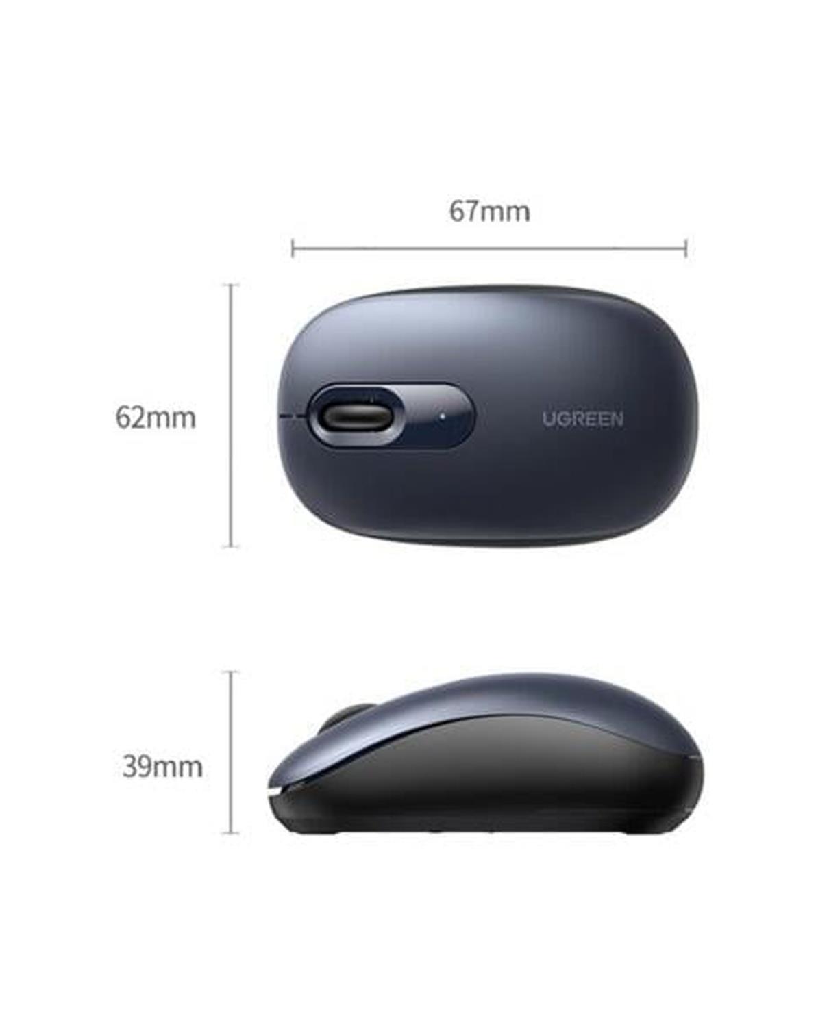 UGREEN 2400DPI 2.4Ghz Wireless Kablosuz Sessiz Mouse Gece Mavisi, 90550