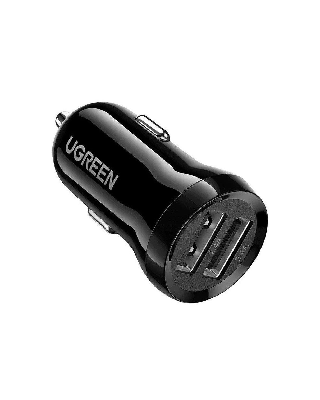 UGREEN 24W Araç Çakmaklık Şarj Cihazı 2xUSB-A, Siyah, 50875