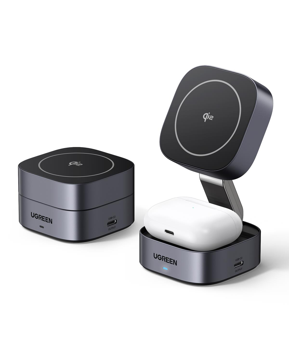 UGREEN 2si 1 Arada MagSafe Kablosuz Hızlı Şarj Standı, 35316